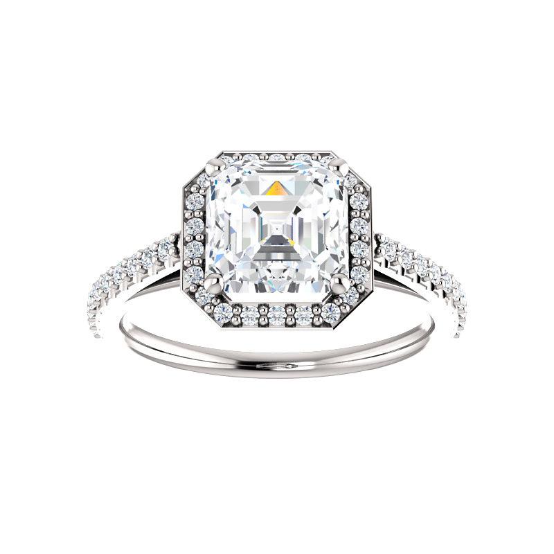 The Viva Asscher Moissanite Ring