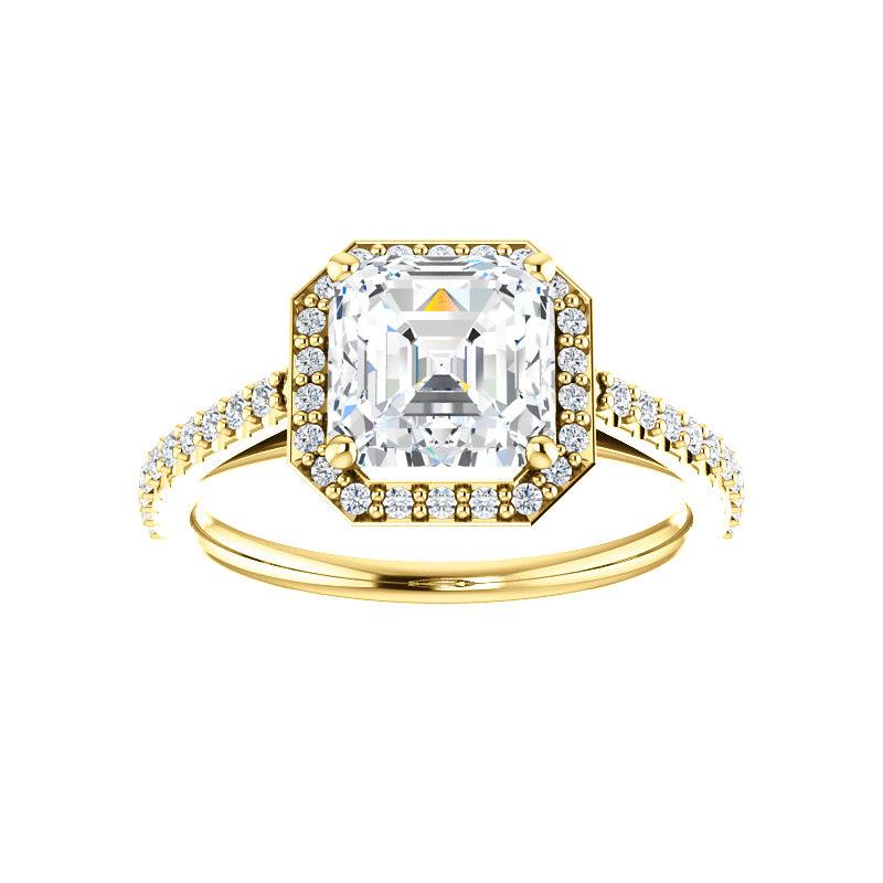 The Viva Asscher Moissanite Ring