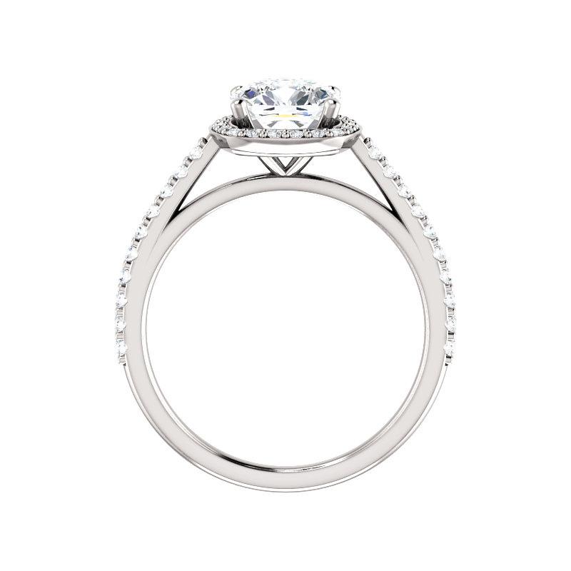 The Viva Cushion Moissanite Ring