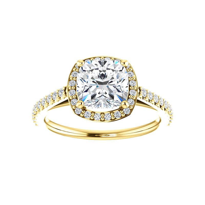 The Viva Cushion Moissanite Ring