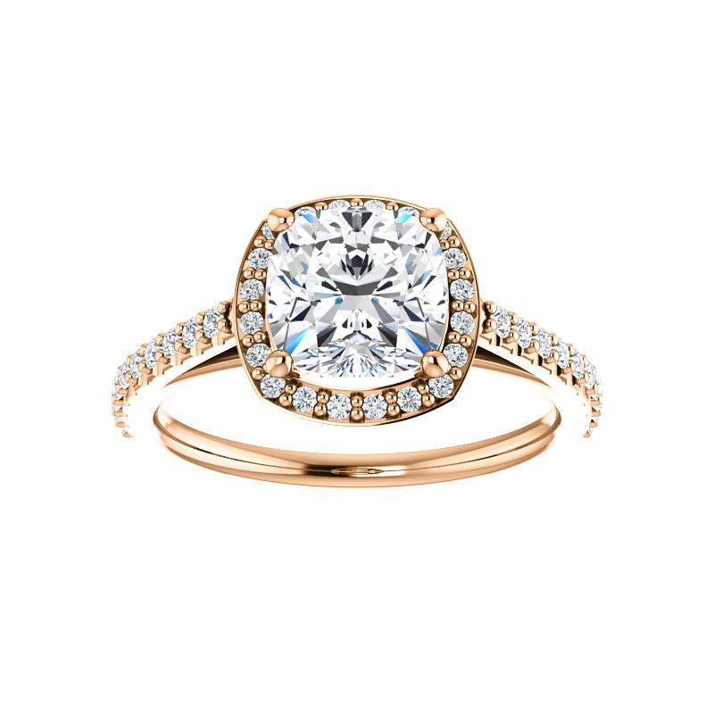 The Viva Cushion Moissanite Ring