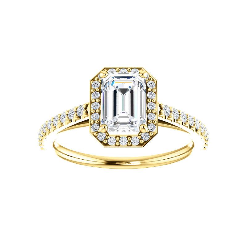 The Viva Emerald Moissanite Ring