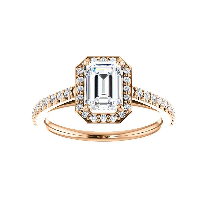 The Viva Emerald Moissanite Ring