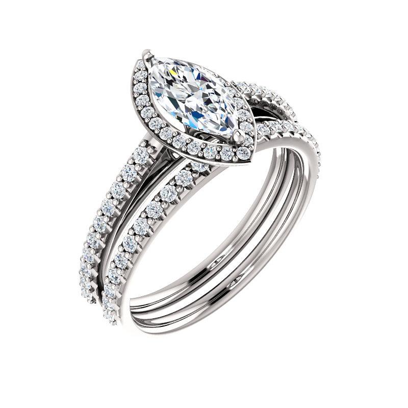 The Viva Marquise Moissanite Ring