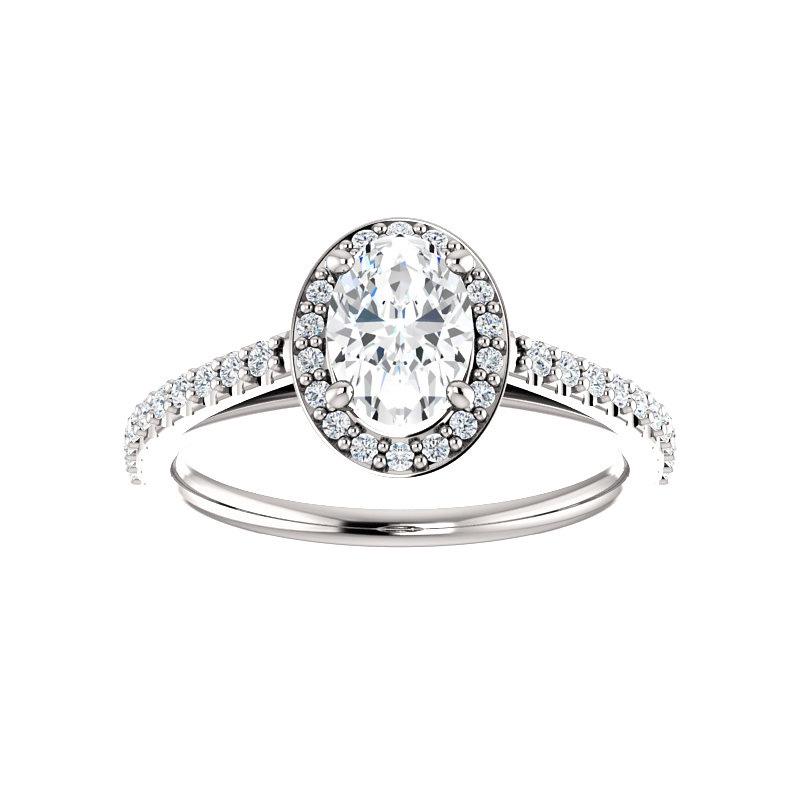 The Viva Oval Moissanite Ring