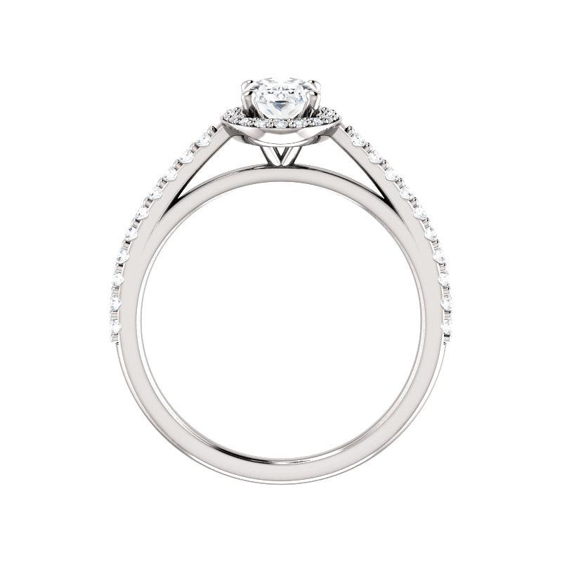 The Viva Oval Moissanite Ring