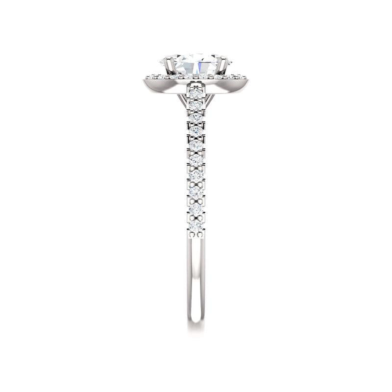 The Viva Oval Moissanite Ring