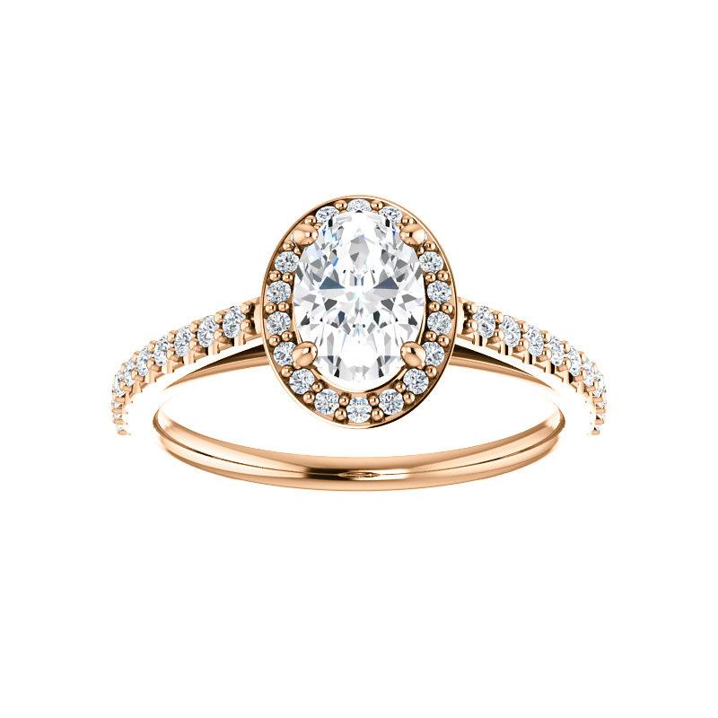 The Viva Oval Moissanite Ring