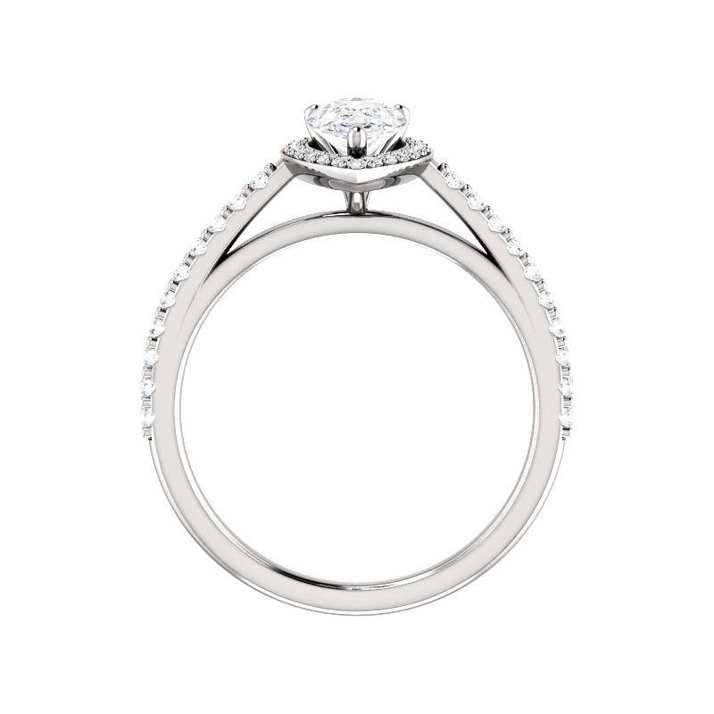 The Viva Pear Moissanite Ring