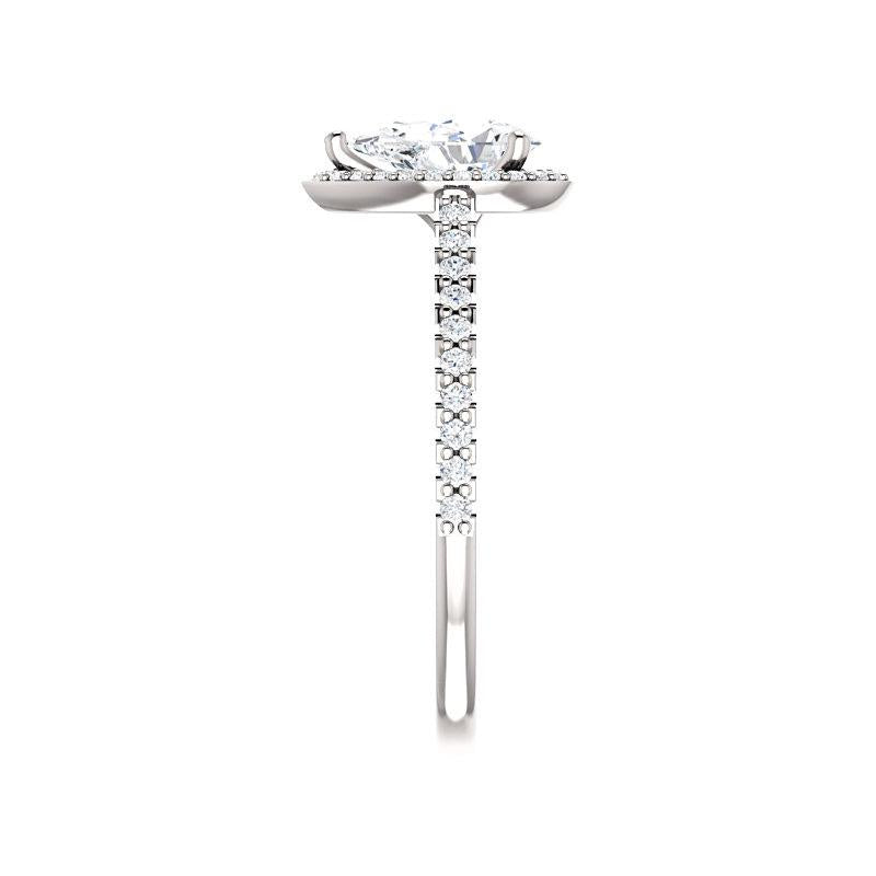 The Viva Pear Moissanite Ring