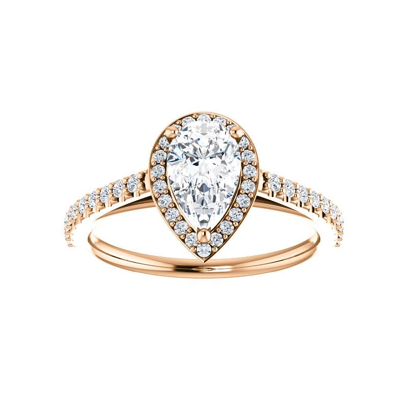 The Viva Pear Moissanite Ring