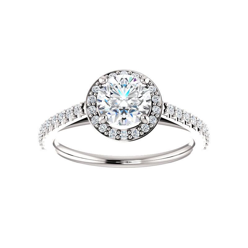 The Viva Round Moissanite Ring