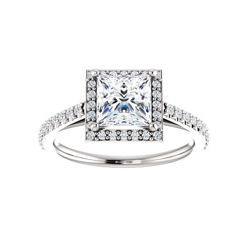 The Viva Princess Moissanite Ring