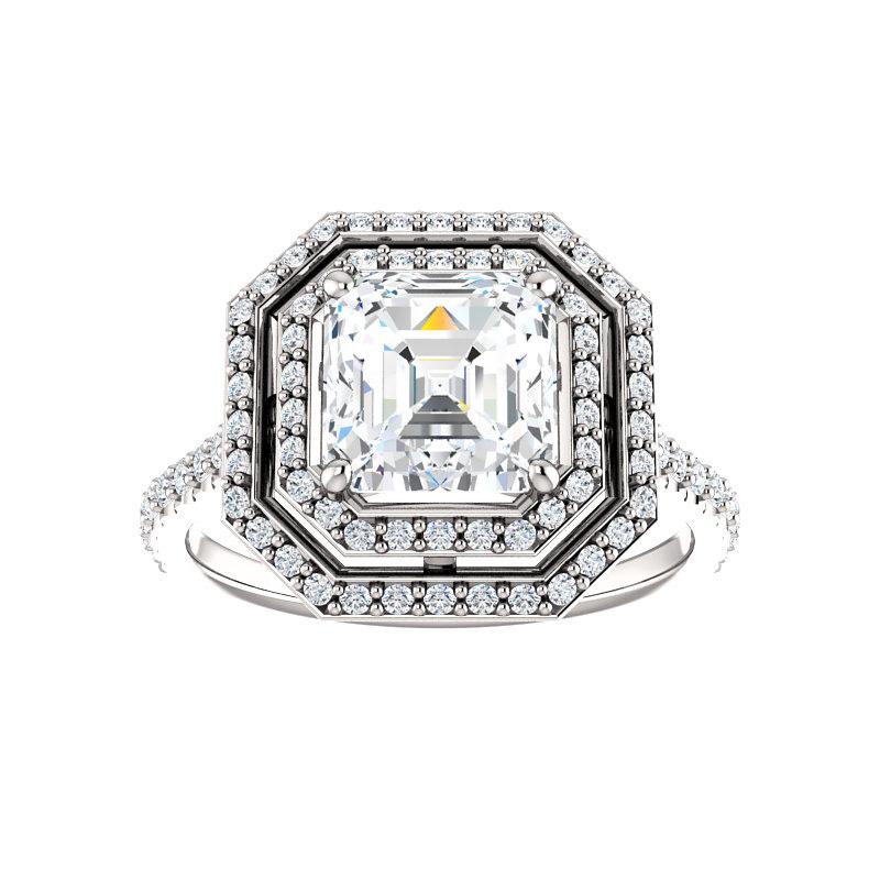 The Viva II Asscher Moissanite Ring