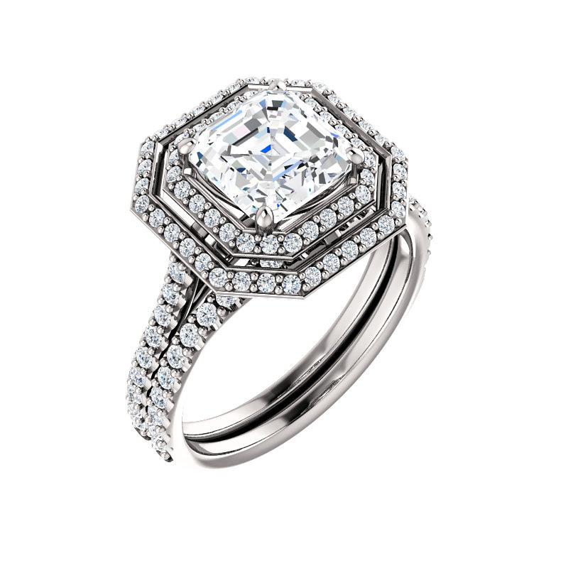 The Viva II Asscher Moissanite Ring