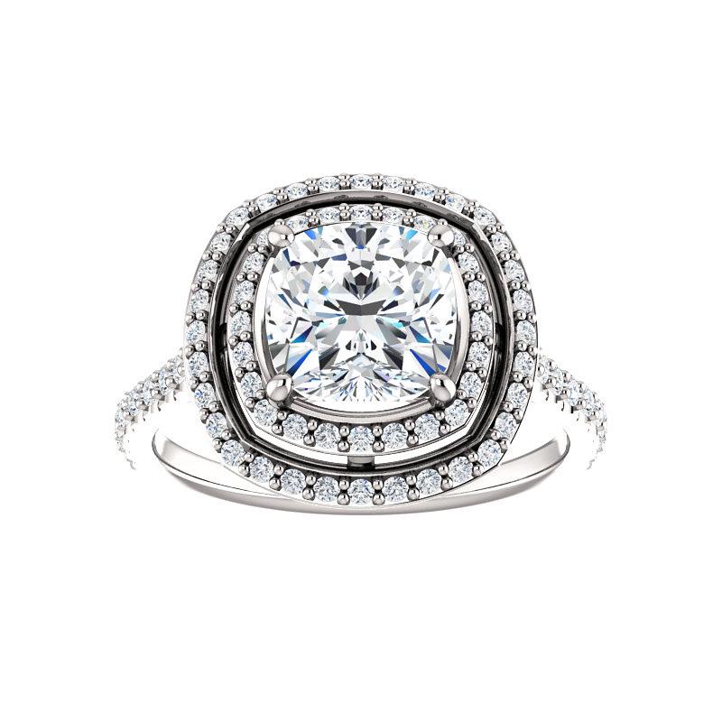 The Viva II Cushion Moissanite Ring