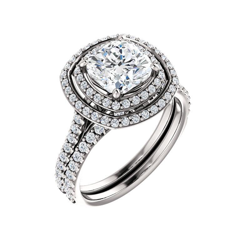 The Viva II Cushion Moissanite Ring