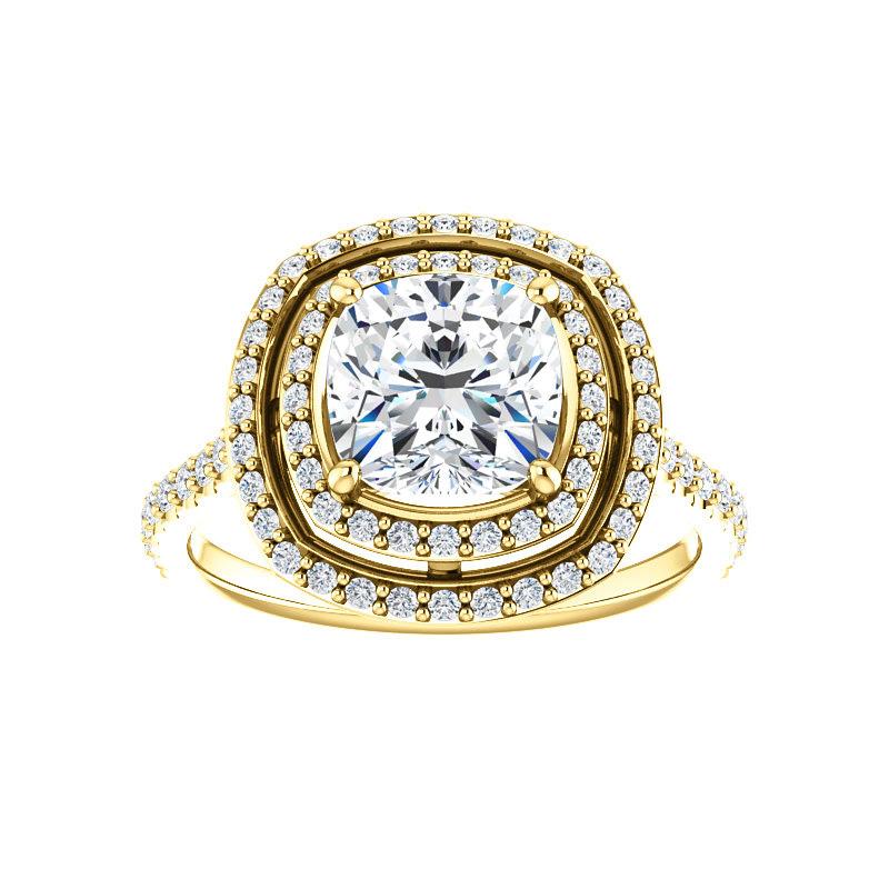 The Viva II Cushion Moissanite Ring