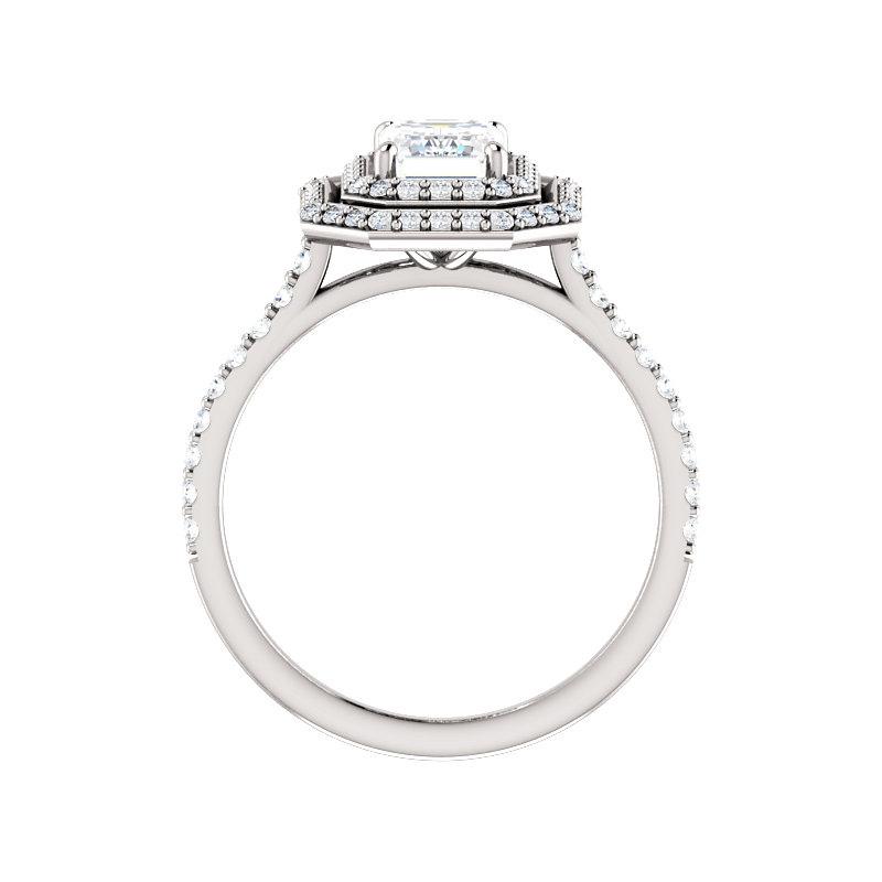 The Viva II Emerald Moissanite Ring