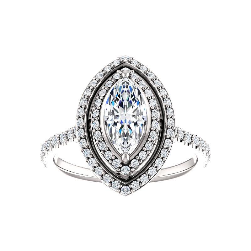 The Viva II Marquise Moissanite Ring