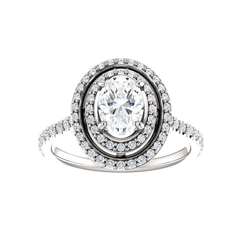 The Viva II Oval Moissanite Ring