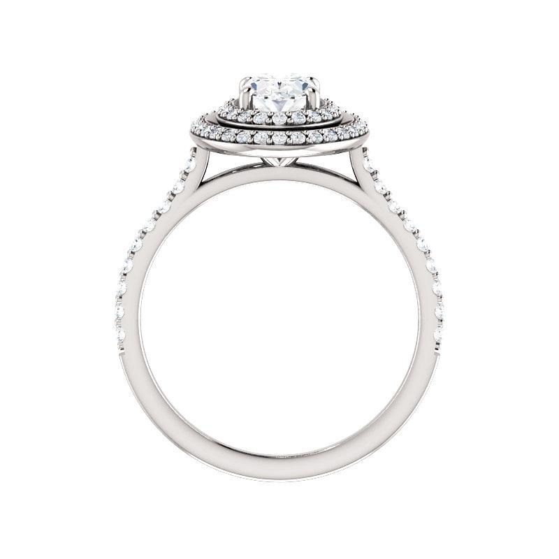 The Viva II Oval Moissanite Ring