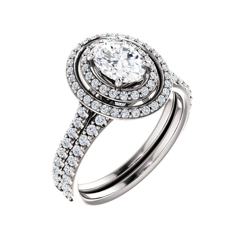 The Viva II Oval Moissanite Ring