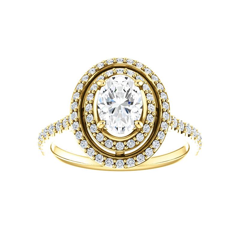 The Viva II Oval Moissanite Ring