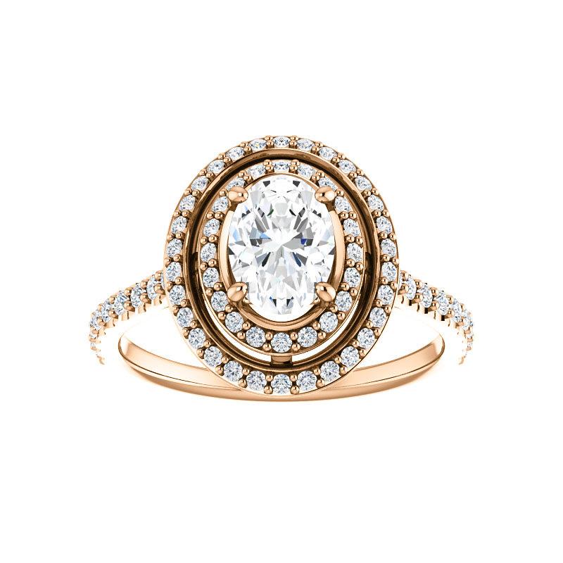 The Viva II Oval Moissanite Ring