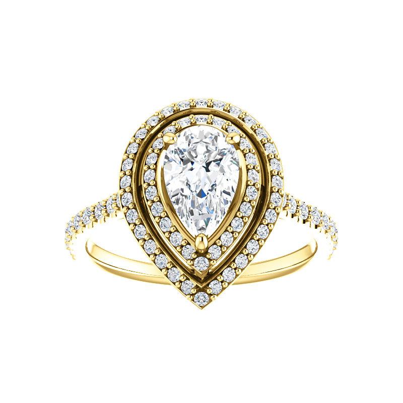 The Viva II Pear Moissanite Ring