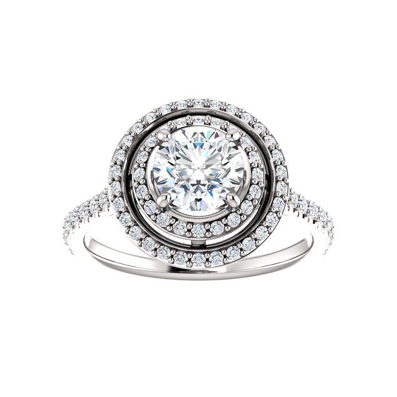The Viva II Round Moissanite Ring
