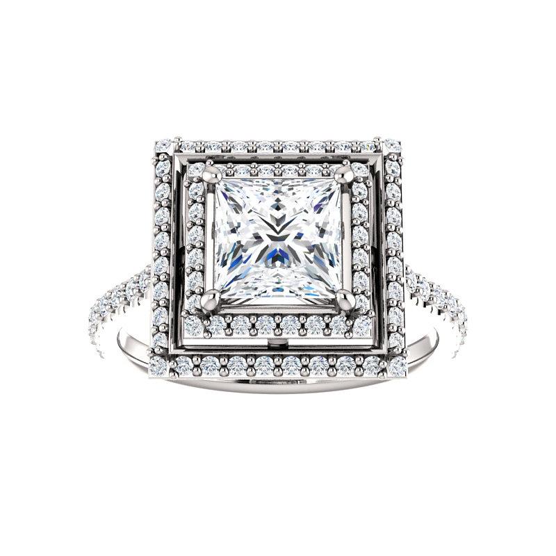 The Viva II Princess Moissanite Ring