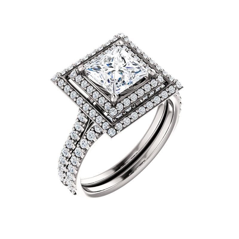 The Viva II Princess Moissanite Ring