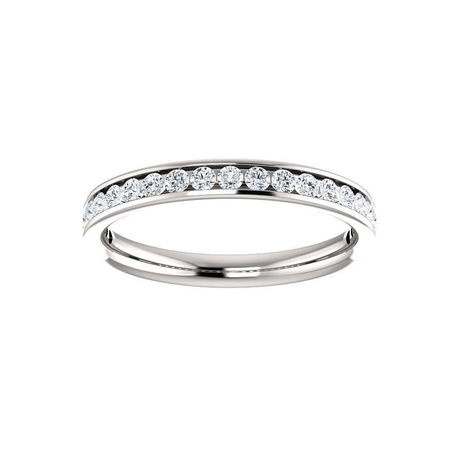 Tracee Moissanite wedding ring in white gold