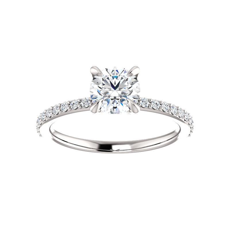 The Kathe Round Lab Diamond Ring engagement ring solitaire setting white gold