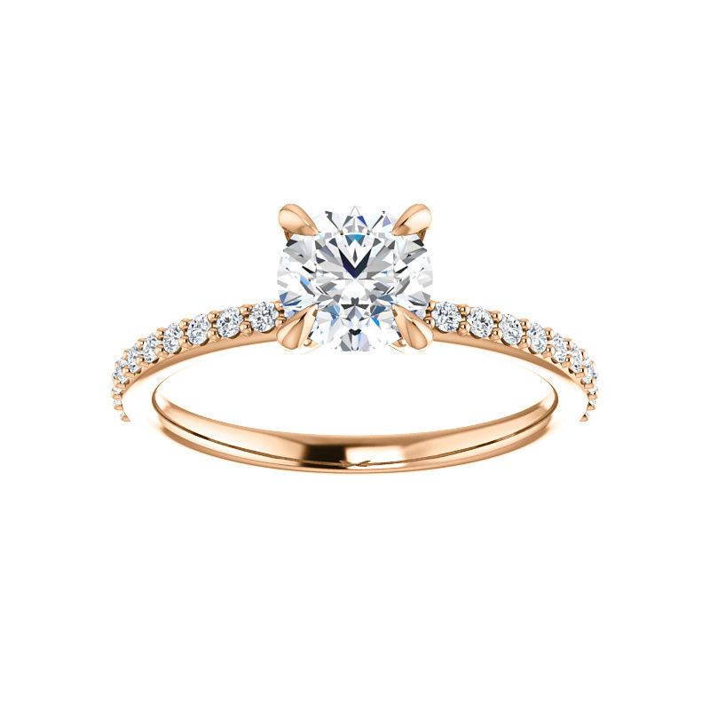 The Kathe Round Lab Diamond Ring engagement ring solitaire setting rose gold