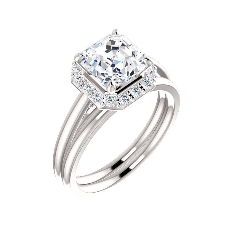 The Nadia Asscher Moissanite Ring