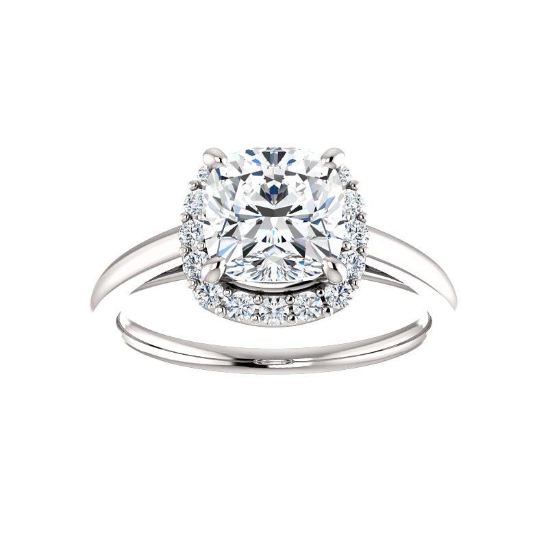 The Nadia Cushion Moissanite Ring