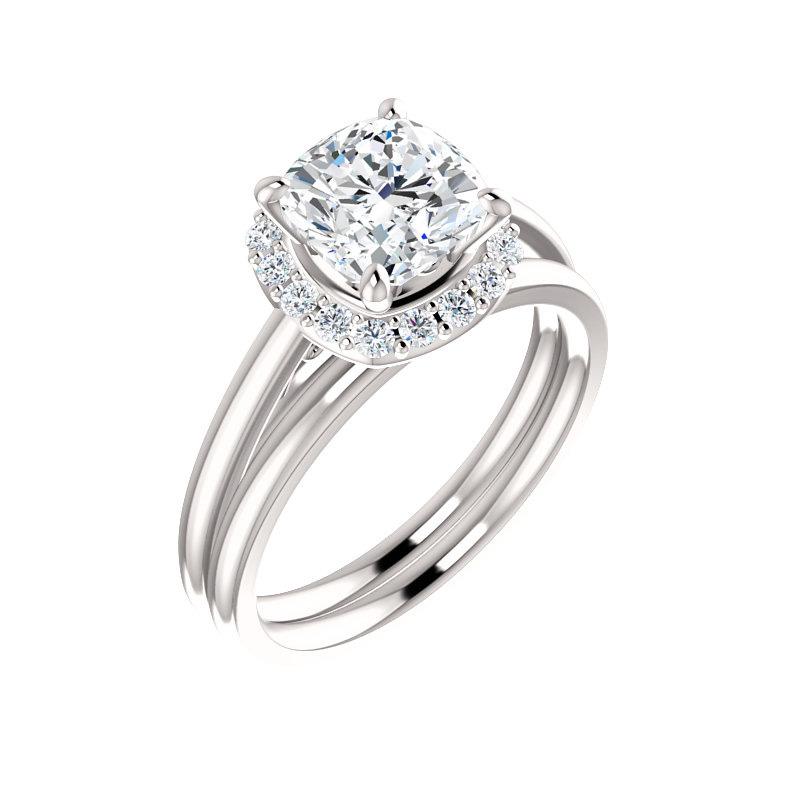 The Nadia Cushion Moissanite Ring