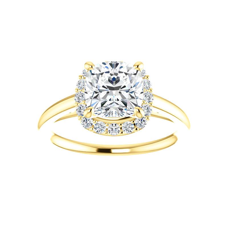 The Nadia Cushion Moissanite Ring