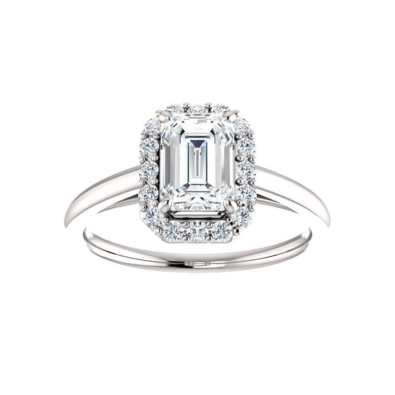 The Nadia Emerald Moissanite Ring