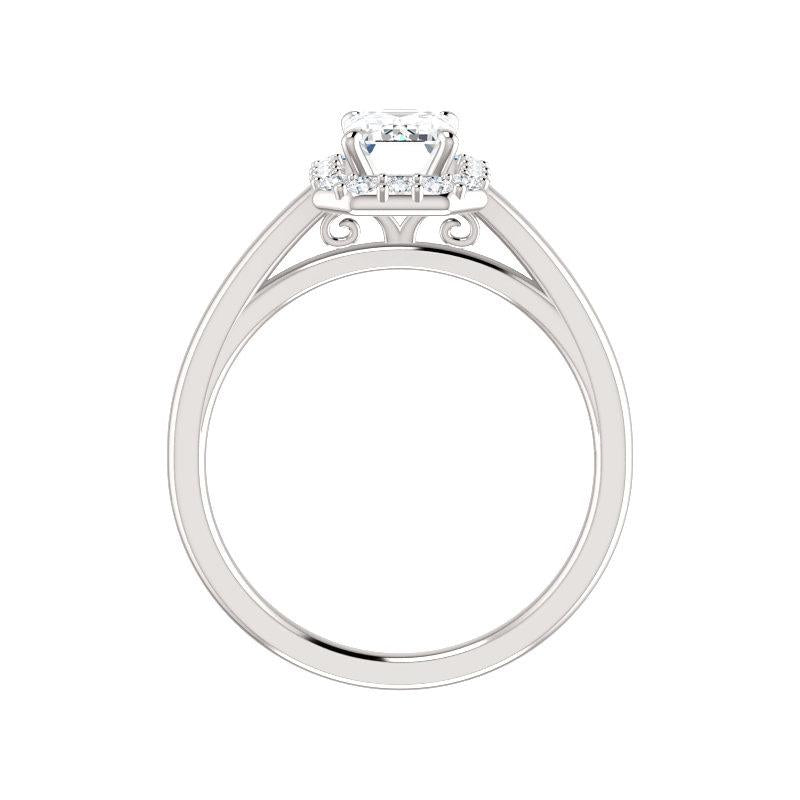 The Nadia Emerald Moissanite Ring