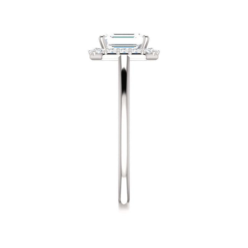 The Nadia Emerald Moissanite Ring