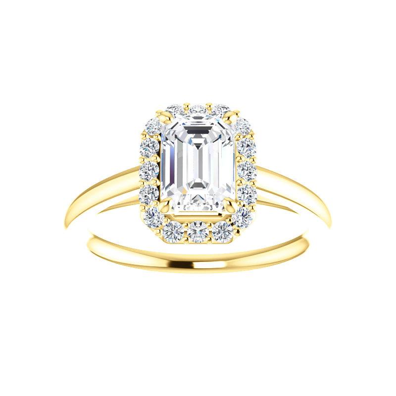 The Nadia Emerald Moissanite Ring