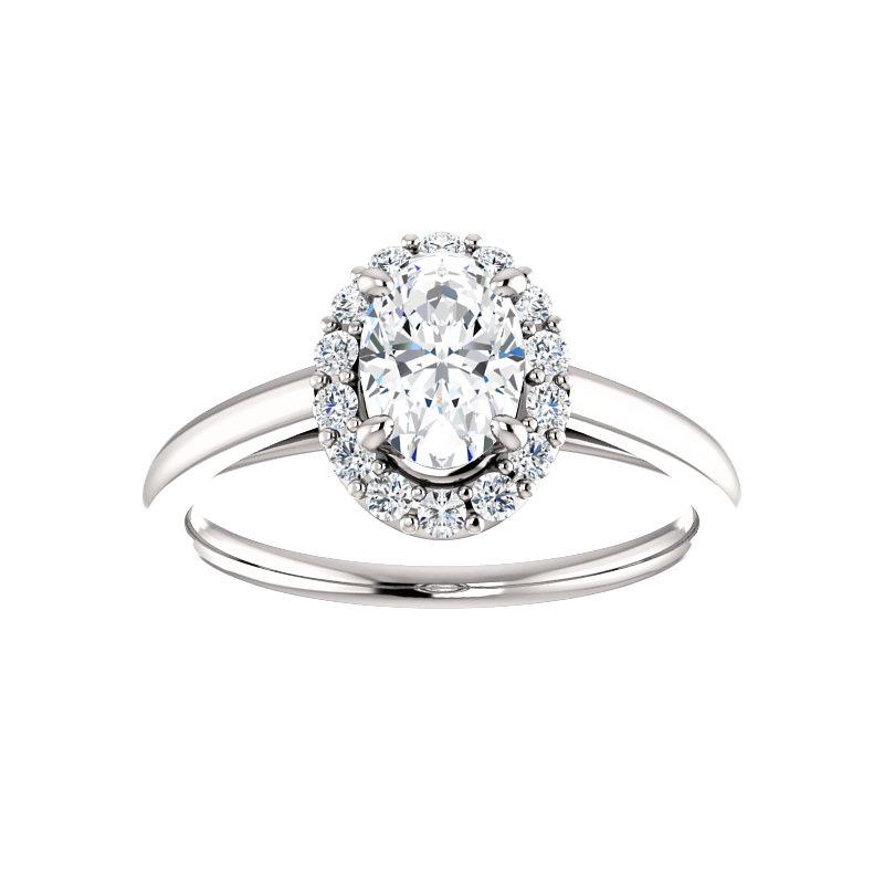 The Nadia Oval Cut Moissanite Ring