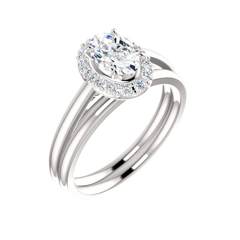 The Nadia Oval Cut Moissanite Ring