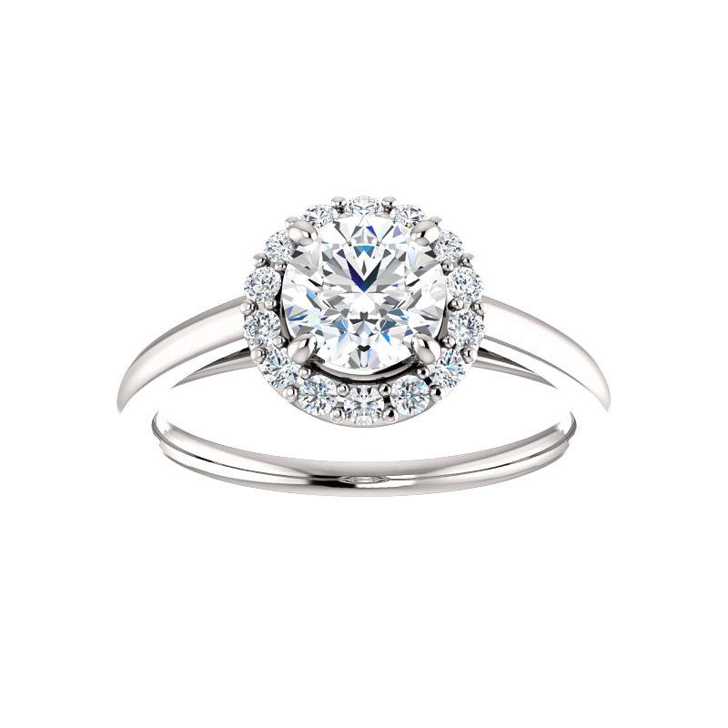 The Nadia Round Moissanite Ring