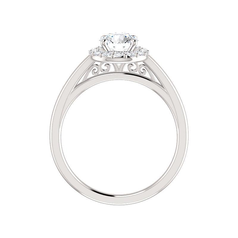 The Nadia Round Moissanite Ring