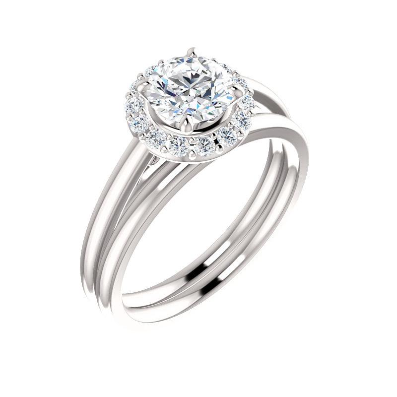The Nadia Round Moissanite Ring
