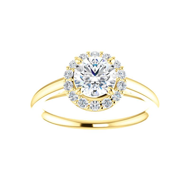 The Nadia Round Moissanite Ring